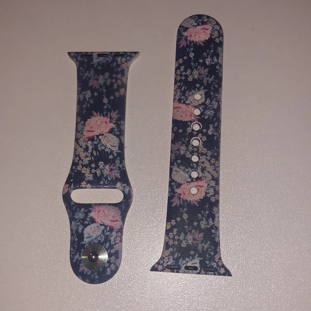 Navy Floral Band for Apple Watch